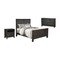 Homeroots Three Piece Black Solid Wood Bedroom Set 569571 - alternate 3