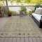 Homeroots 5' X 8' Sage Ivory And Beige Geometric Washable Indoor Outdoor Area Rug 612215 - alternate 3