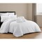 Homeroots White King Polyester 220 Thread Count Washable Duvet Cover Set 529046 - alternate 4