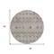 Homeroots 8' Taupe Gray And Gold Round Geometric Washable Indoor Outdoor Area Rug 612228 - alternate 2