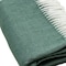 Homeroots 50" X 60" Olive Green And White Woven Herringbone Plush Throw Blanket with Tassels 475726 - alternate 2