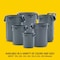 Rubbermaid Commercial BRUTE 44 gal Round Heavy Duty Plastic Can, Blue, None, Plastic, Not Applicable FG264360BLUE - alternate 3