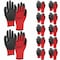 Bison Life Latex Crinkle Coated Work Gloves, Ultra Stretch Grip Gloves for Utility, Red/Black, 12 Pairs, 12PK BLZ-ESRG-18R-12 - alternate 1