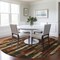 Homeroots 8' Coffee And Brown Round Striped Washable Indoor Outdoor Area Rug 608942 - alternate 3