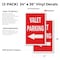Signmission Valet Parking With Arrow, Vinyl Decals Only 24 Inch x 36 Inch, Vinyl Decal, 2PK DSB-2436-2PACK-Valet Parking With Arrow - alternate 2