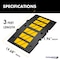 Traffic Kontrol Rubber Speed Hump 1PC, 3FT Long With 6 Bolts, Yellow Black TKSH-3-YB-BT - alternate 2