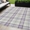 Homeroots 5' X 8' Lavender Purple And Gray Plaid Washable Indoor Outdoor Area Rug 601333 - alternate 1