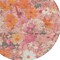 Homeroots 8' Blush Pink And Orange Round Floral Washable Indoor Outdoor Area Rug 611188 - alternate 3