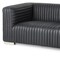 Homeroots 83" Black Leather Sofa With Silver Legs 607333 - alternate 4