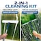 Dsv Standard Window Cleaning Kit 62in with Extension Pole, Silicone Scraper and 2X Microfiber Scrubber Sleeves 87007 - alternate 2
