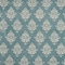 Homeroots 19" Set of Four Cream And Turquoise Damask Cotton Placemats 548883 - alternate 2