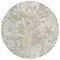 Homeroots 8' Ivory Beige And Linen Round Floral Washable Indoor Outdoor Area Rug 611194 - alternate 2