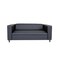 Homeroots 84" Black Faux Leather Sofa 530484 - alternate 2