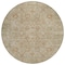 Homeroots 8' Beige Brown And Green Round Oriental Washable Indoor Outdoor Area Rug 603865 - alternate 2