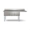 Koolmore 81 in. Three Compartment Sink Bowl Size 18x24x14 Stainless-Steel 18 Gauge with Right Drainboard KM-SC182414-24R3 - alternate 3