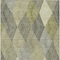Homeroots 8' X 10' Olive Green Gray And Ivory Argyle Washable Indoor Outdoor Area Rug 613714 - alternate 3