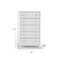 Homeroots 28" White Solid Wood Five Drawer Chest 524134 - alternate 3