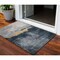 Homeroots 3' X 5' Blue Gray And Gold Abstract Washable Indoor Outdoor Area Rug 602993 - alternate 1