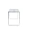 Homeroots Pro Mod Clear Glass and Polished Stainless Steel Desk 400740 - alternate 3