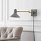 Jonathan Y Hygge 16" Swing Arm 1-Light Modern Midcentury Iron USB Charging Port LED Sconce, Grey/Brass Gold JYL1302C - alternate 2