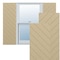 Ekena Millwork 12W x 43H True Fit PVC Diagonal Slat Modern Style Fixed Mount Shutters, Natural Twine, PR TFP001DG12X043NT - alternate 1