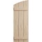 Ekena Millwork Pecky Cypress 3 Board Joined Board-n-Batten w/Elliptical Top Faux Wood Shutters, 16 1/2"W x 32"H SHUBJL16X32PCPR - alternate 2