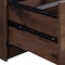 Homeroots 59" Walnut Wood Pedestal Computer Desk With Four Drawers 568261 - alternate 3