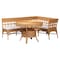 Bali & Pari Matilde Bohemian Light Honey Rattan 3-Piece Dining Nook Set 258-14174-14175-14188-ZORO - alternate 1