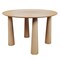 Homeroots 59" Natural Solid Wood Round Top Dining Table 721121 - alternate 1