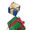 Sunjoy 63 in. Christmas Lighted Stacked Gift Box, 3D Tinsel Santa Stacked Gift Box Outdoor Garden Yard D116020000 - alternate 3