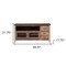 Homeroots 61" Brown Solid Wood Cabinet Enclosed Storage Distressed TV Stand 528763 - alternate 2