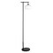 Homeroots 68" Black And White Reading Floor Lamp With White Glass Globe Shade 523521 - alternate 1