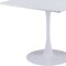 Homeroots 35" White Wood and Steel Pedestal Base Square Dining Table 602236 - alternate 3