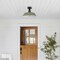 Jonathan Y Camila 14" 1-Light Classic Industrial Indoor/Outdoor Iron LED Semi Flush Mount, Matte Olive Green JYL7617I - alternate 3