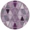 Homeroots 8' Merlot Purple And Lavender Round Geometric Washable Indoor Outdoor Area Rug 583042 - alternate 2