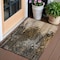 Homeroots 3' X 5' Brown And Copper Abstract Washable Indoor Outdoor Area Rug 577235 - alternate 1