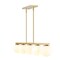 Jonathan Y Luca Parisian 45.5" 5-Light Modern Glam Iron Globe Linear LED Pendant, Brass Gold/White JYL7572A - alternate 1