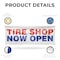 Signmission Tire Shop Now Open, 48 Inch x 120 Inch, Vinyl Banner B-120-30893 - alternate 3