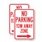 Signmission No Parking Tow Away Zone with Right Arrow, 12'' X 18'' 2 Signs, Heavy Gauge Aluminum, 2PK A-1218-2PACK-23609 - alternate 1
