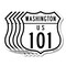 Signmission Washington Route Marker Shield Sign Us 1, 12 inch X 12 inch, Aluminum Metal Sign, 5PK SHI-A-5Pack-12-475 - alternate 1