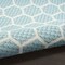 Homeroots 10' Aqua And White Geometric Indoor Outdoor Runner Rug 564055 - alternate 4