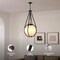 Vidalite Voyager 4-Light Matte Black Pendant, Hanging Pendant Light With Rope Detailing & Smoked Glass Shade CE1013091 - alternate 4