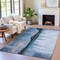 Homeroots 10' X 14' Blue And Charcoal Abstract Washable Indoor Outdoor Area Rug 630470 - alternate 2