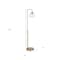 Homeroots 62" Brass Arched Floor Lamp With Clear Transparent Glass Globe Shade 523588 - alternate 4