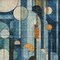 Homeroots 8' X 10' Blue Ivory And Copper Geometric Washable Indoor Outdoor Area Rug 604503 - alternate 4