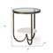 Homeroots 24" White Glass Round End Table 380669 - alternate 3