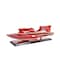 Homeroots 7" Red Manufactured Wood Hand Painted Decorative Boat 401870 - alternate 4