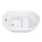 Kingston Brass 52-Inch Acrylic Oval Single Slipper Freestanding Tub with Overflow/Drain Assembly and Integral Seat VTRS523030M7 - alternate 2