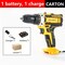 Edendirect 21V Cordless Electric Hand Drill with Lithium Battery, Multifunctional Impact Drill and Screwdriver IR-TB31 - alternate 2