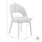 Armen Living Lucia Swivel Upholstered Dining Chair in Brown Fabric with Black Metal Legs - Set of 2 LCLUSICOBLK - alternate 4